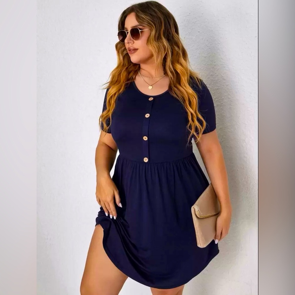 NWOT Women's Blue Pullover Dress